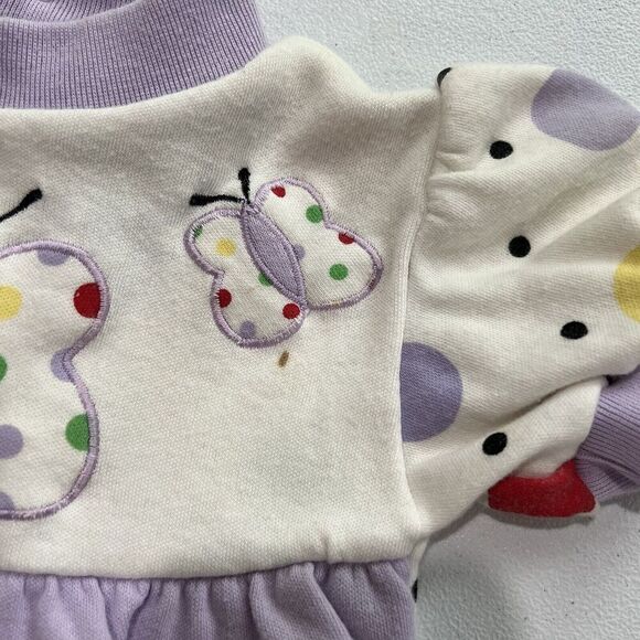 Color Track Vintage Baby Bodysuit Size 18 Months Multicolor Polka Dots Butterfly - Picture 5 of 6